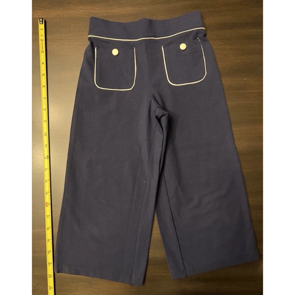 NWT Janie and Jack Girls Navy Blue Wide Leg Pocket Pants Size 5 Nautical NWT
